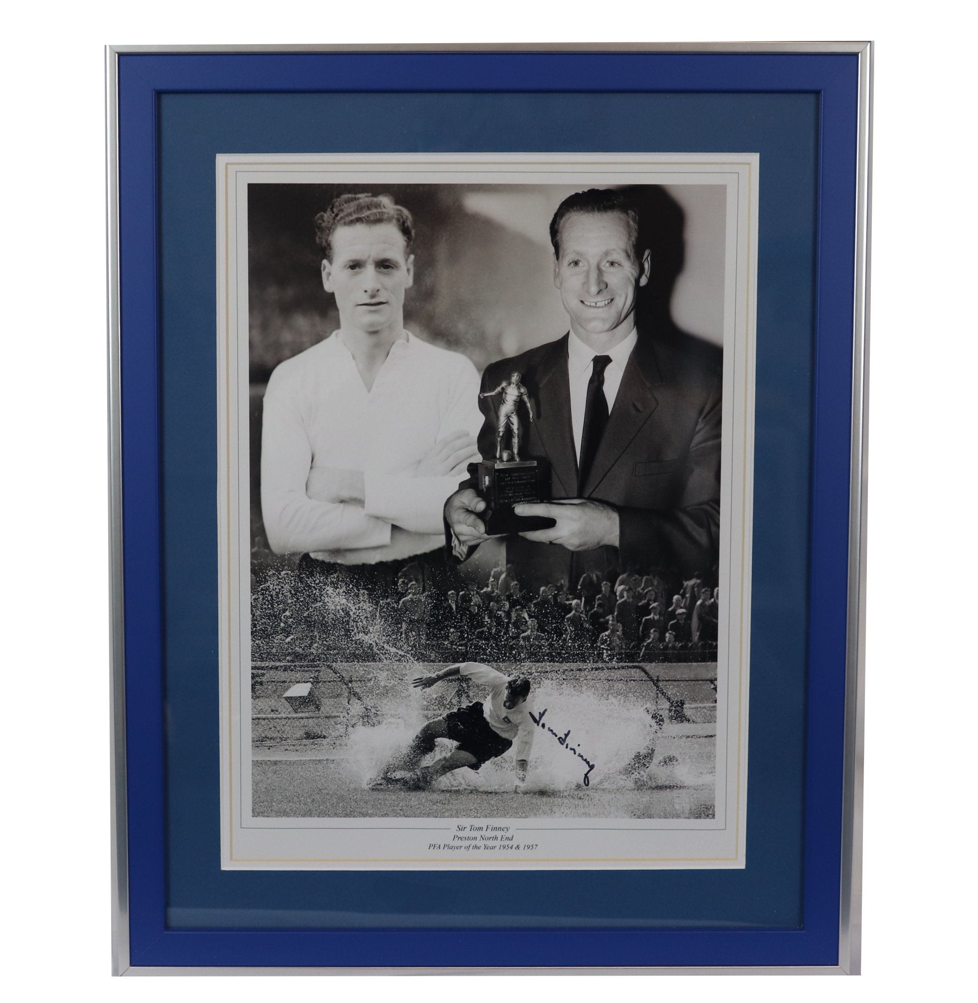 Sir Tom Finney signed photo - Memorabilia Framers Shop